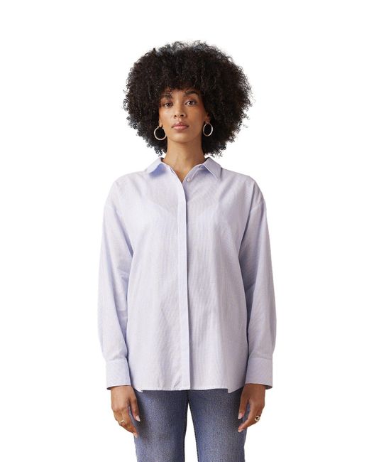Envie de Fraise White Langarmhemd Gestreifte Bluse für Schwangerschaft und Stillzeit