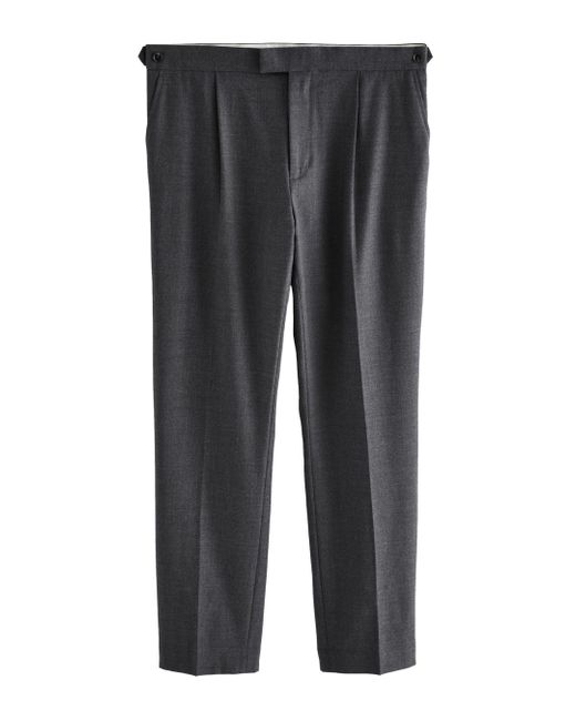 Next Stoffhose Strukturierte Anzughose mit hohem Wollanteil (1-tlg) in Black für Herren