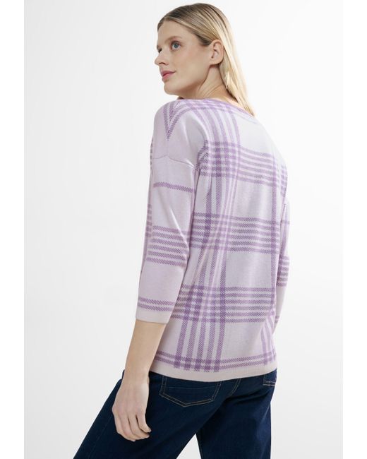 Lila aus softem DE in Materialmix | Lyst Strickpullover Cecil