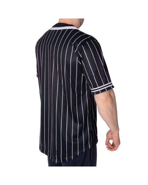 Karlkani T-Shirt Hemd Serif Pinstripe Basball (1-tlg) in Black für Herren