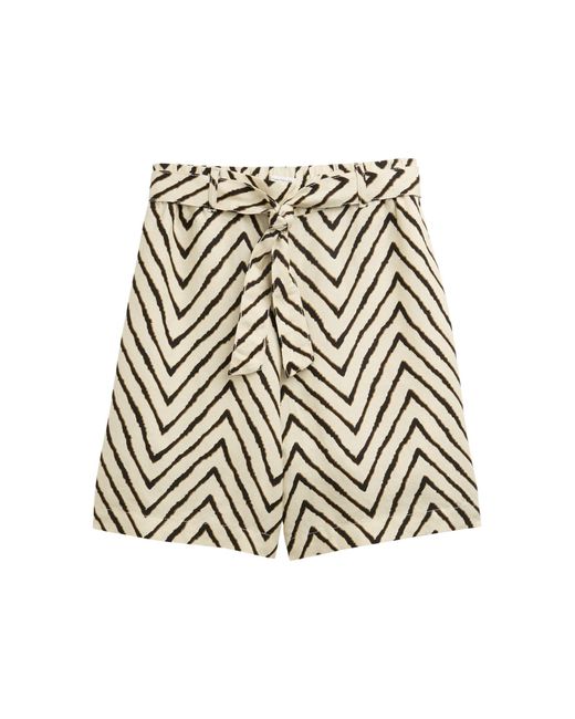 Tom Tailor White Bermudas bermuda linen pants