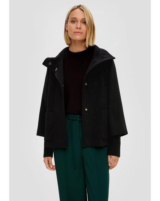 S.oliver Black Funktionsjacke Jacke aus Wollmix Layering