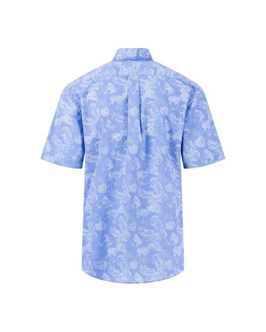 Fynch-Hatton Kurzarmhemd mit Allover Printmuster in Blue für Herren
