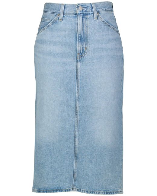Levi's Blue Jeansrock HR BLACK SLIT SKIRT RIVETING CL