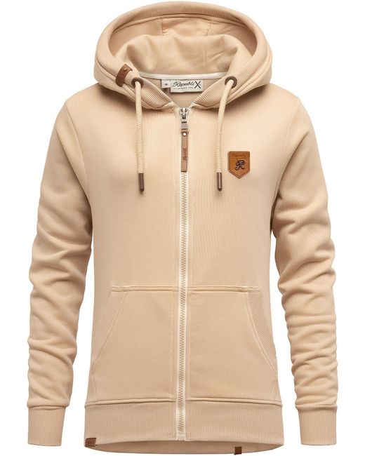 REPUBLIX Natural Kapuzenpullover VIVAN Hoodie Sweatshirt Pullover Zipper Jacke