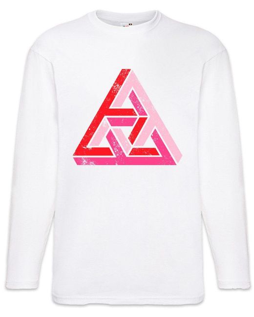 Urban Backwoods Langarmshirt Penrose Logo Sign I Langarm T-Shirt Big Geek Triangle Bang Freak TBBT in Pink für Herren