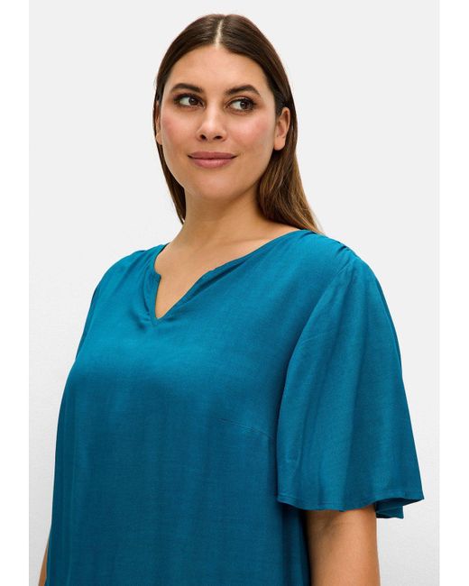 Sheego Blue Tunika Große Größen mit weitem Ärmel, in leichter A-Linie