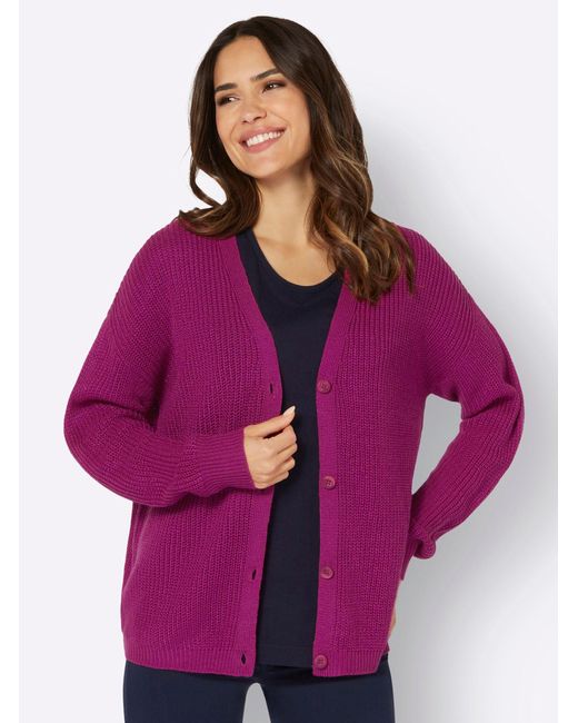 Sieh an! Purple Strickjacke