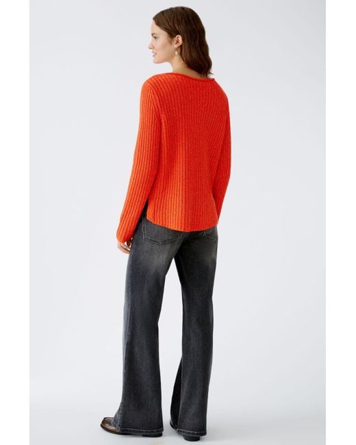 Ouí Orange Rundhalspullover NAOLIN Pullover Baumwollmischung