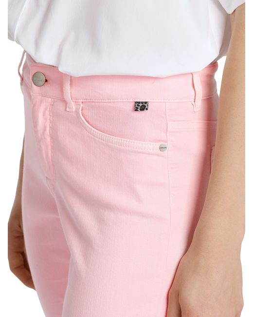 Marc Cain Pink 7/8-Jeans "Pants Pastel Icecream" Premium mode dezent gefransten