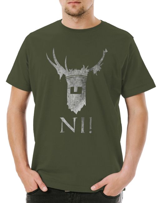 Urban Backwoods Print- Knights Of Ni T-Shirt Monty Fun Python Comedy ß in Green für Herren
