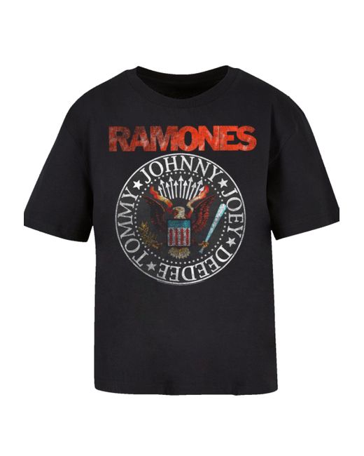 F4NT4STIC Shirt Ramones VINTAGE EAGLE SEAL Premium Qualität, Band, Rock- Musik in Schwarz | Lyst DE