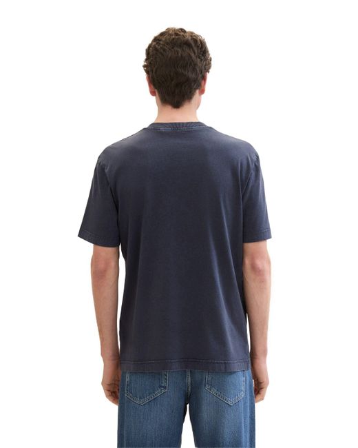 Tom Tailor T-Shirt mit Logo Print in Blue für Herren