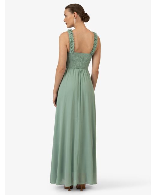 Kraimod Green Abendkleid aus hochwertigem Polyester Material mit Rückenausschnitt