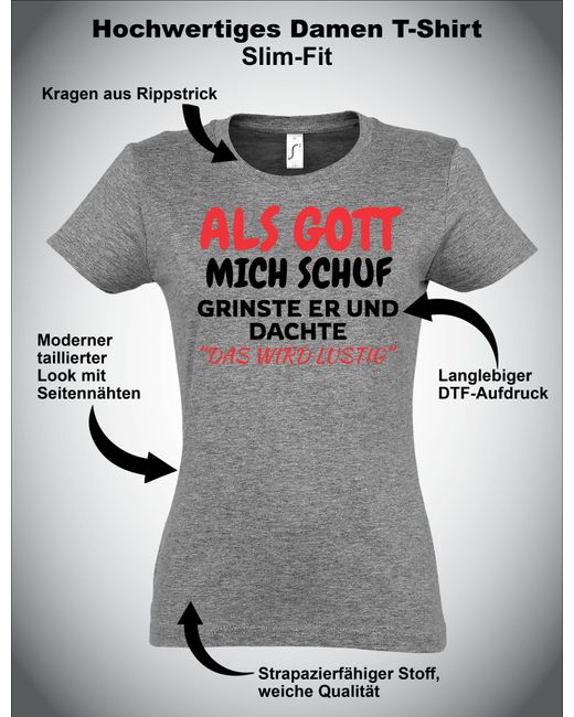 Youth Designz Gray Print- Gott mich Schuf