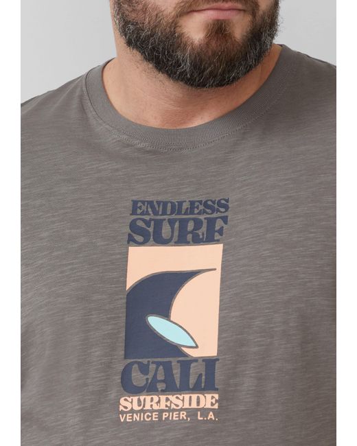 S.oliver Kurzarmshirt T-Shirt in Gray für Herren