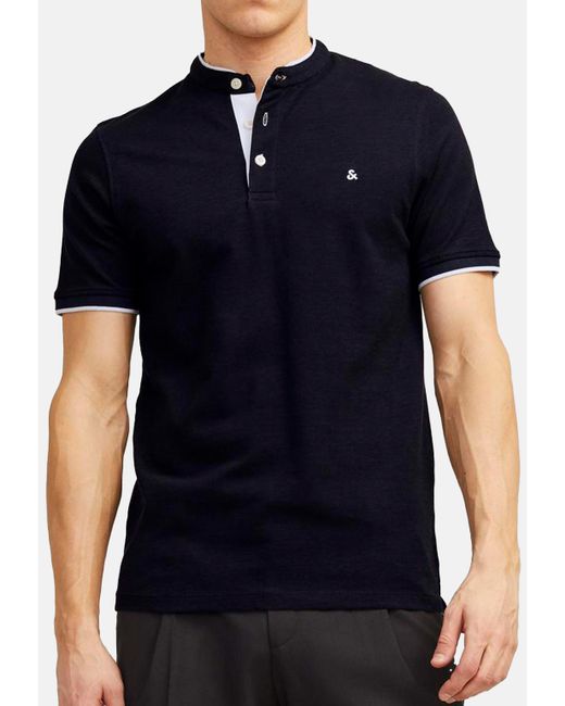 Jack & Jones 2er Pack Paulos Mao in Blue für Herren