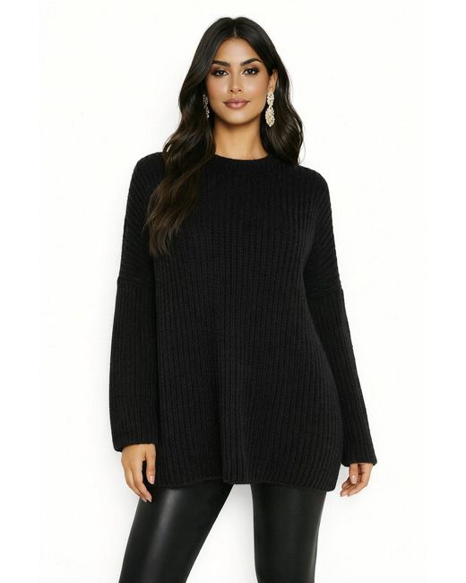 Worldclassca Black Longpullover Oversize Strickpulllover)
