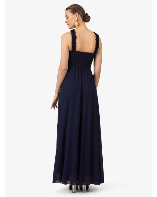 Kraimod Blue Abendkleid aus hochwertigem Polyester Material mit Rückenausschnitt