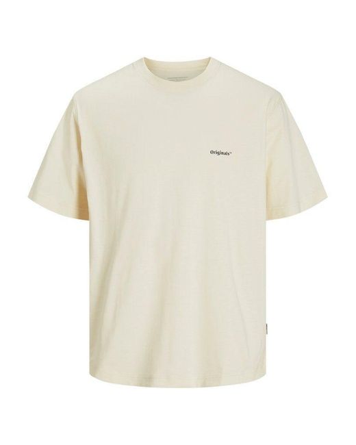 Jack & Jones Kurzarmshirt JORPAROS EASTER SKETCH TEE SS CREW in White für Herren