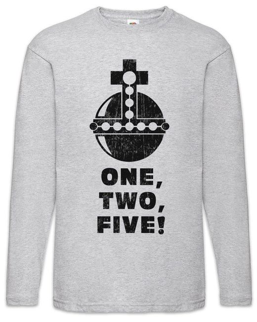 Urban Backwoods Langarmshirt One Two Five Langarm T-Shirt Monty Fun Knights Python and the holy in Gray für Herren