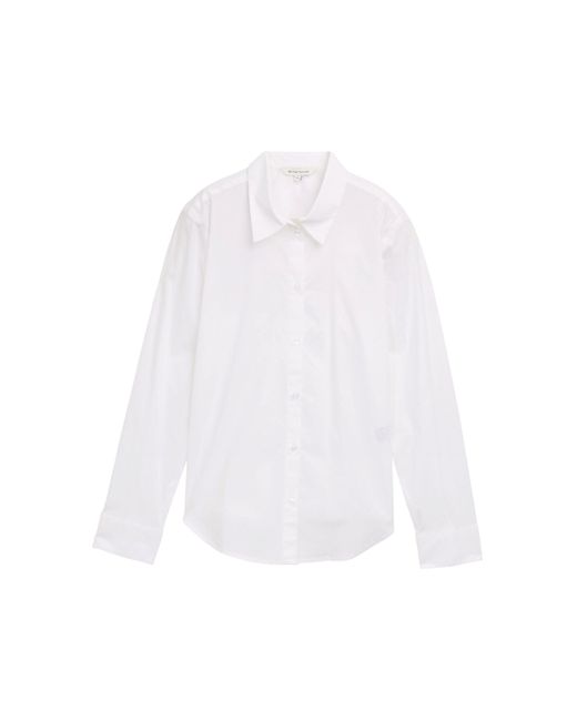 Tom Tailor White Langarmbluse