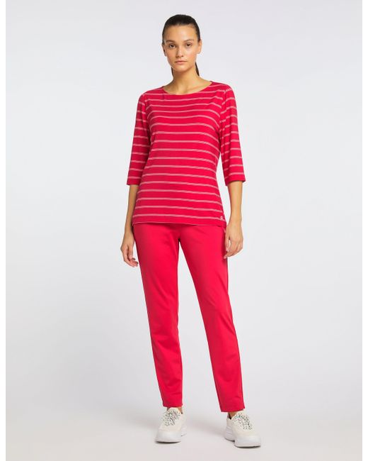 JOY sportswear Red 3/4-Arm-Shirt Halbarm Ringelshirt AMIRA