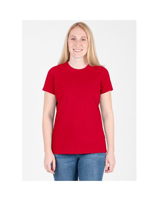 JAKÒ T-Shirt Doubletex rot in Red für Herren