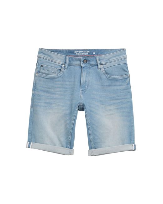 Tom Tailor Jeansshorts TTJOSH Regular Slim Jeans Shorts mit Superstretch in Blue für Herren
