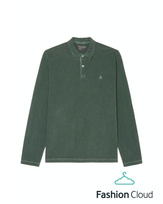 Marc O' Polo Langarm-Poloshirt regular in Green für Herren