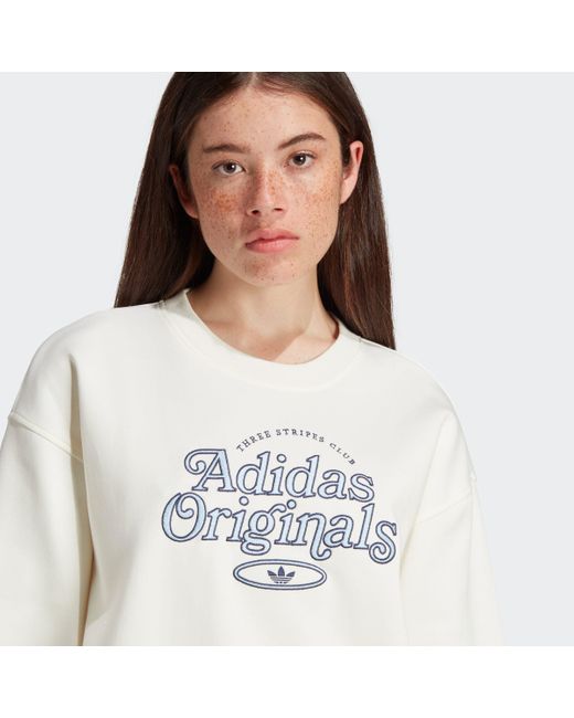 Adidas Originals White Sweatshirt Retro Sweater