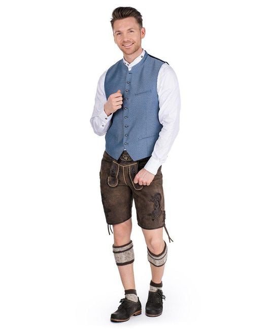 hammerschmid Trachtenweste in Blue für Herren