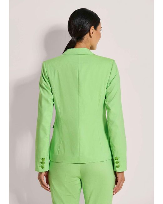 Madeleine Green Kurzblazer Einreihiger Blazer in Struktur-Qualität