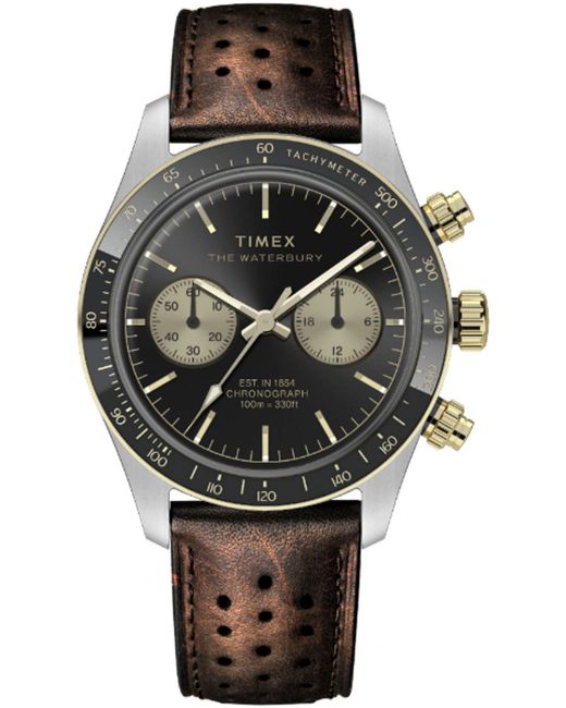 Timex Chronograph WATERBURY HERITAGE TW2Y24100AJ in Black für Herren