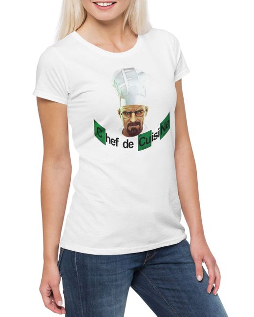 Urban Backwoods Print- Chef De Cusine T-Shirt Walter Breaking White Ehrmantraut