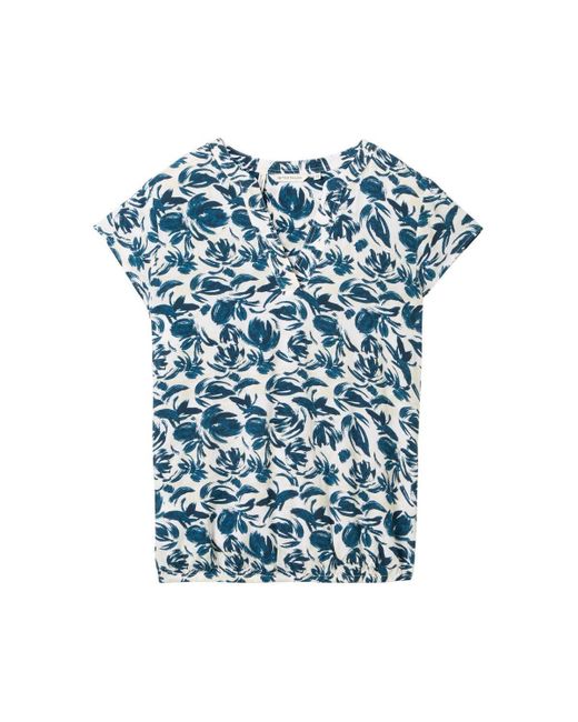 Tom Tailor Blue Blusenshirt blouse printed