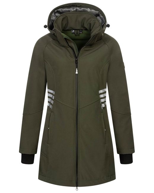 Arctic Seven Green Softshelljacke ASGiuliana mit abnehmbarer Kapuze