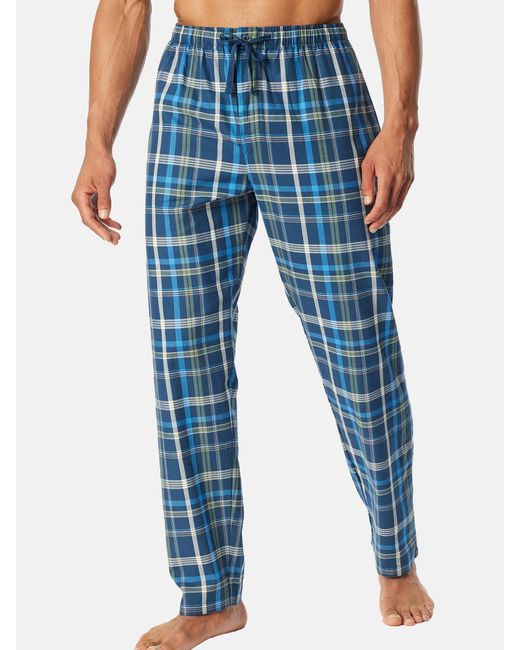 Schiesser Pyjamahose Mix Relax schlaf-hose pyjama schlafmode in Blue für Herren