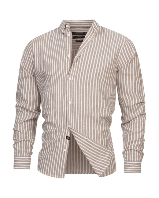 INDICODE Langarmhemd Brayden in White für Herren