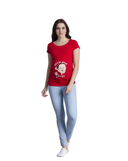 M.M.C. Red .M.C. Umstandsshirt Best Mom Ever mit Motiv