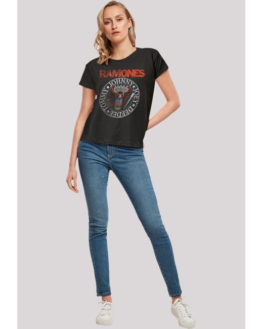 F4NT4STIC Shirt Ramones VINTAGE EAGLE Musik in SEAL Premium Lyst | Band, Schwarz Rock- DE Qualität