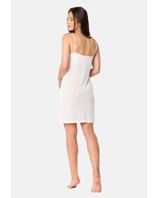Bellivalini White Unterkleid glatt Petticoat V-Ausschnitt BLV50-271 (1-tlg)