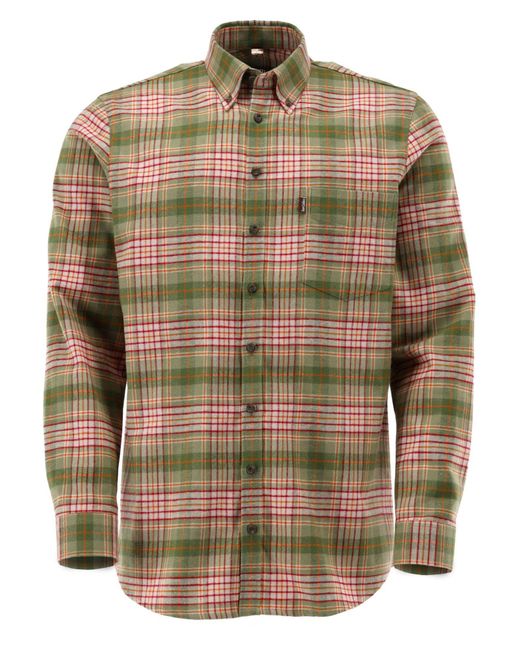 Tom Collins Langarmhemd Gaowod Regular Fit, Button-Down-Kragen, Flanell, aufgesetzte Brusttasche in Green für Herren