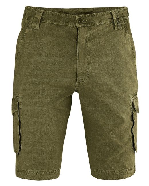 HempAge DH532 Solide Cargoshorts in Green für Herren