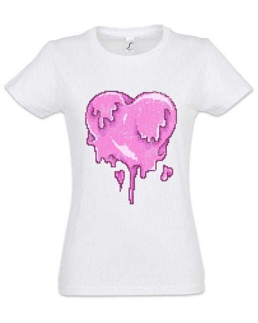 Urban Backwoods White Print- Melting Heart T-Shirt Herz Love Liebe Gamer Gaming