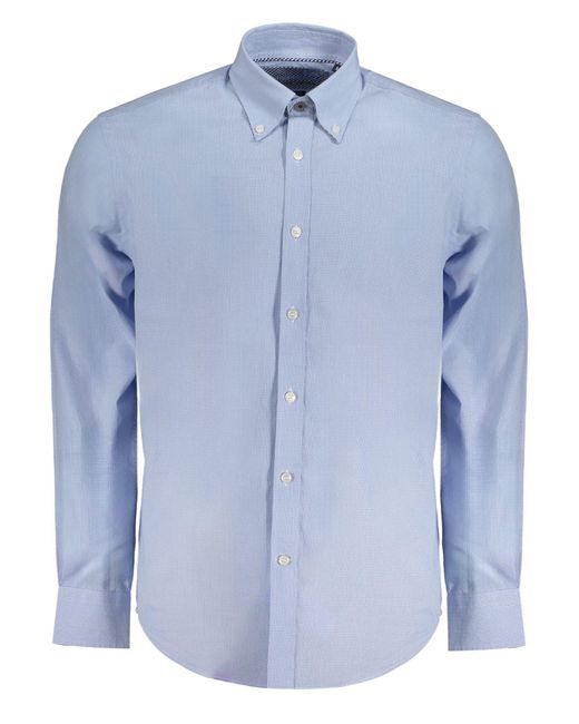 Harmont & Blaine Langarmhemd Elegantes hemd Blau: Regular Fit, Button-Down, Bio-Baumwolle in Blue für Herren