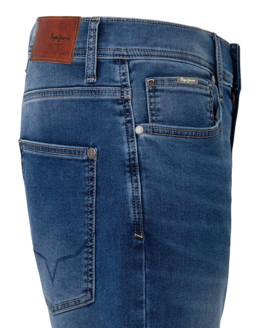 Pepe Jeans Jeansshorts mit umgeschlagenem Bund in Blue für Herren