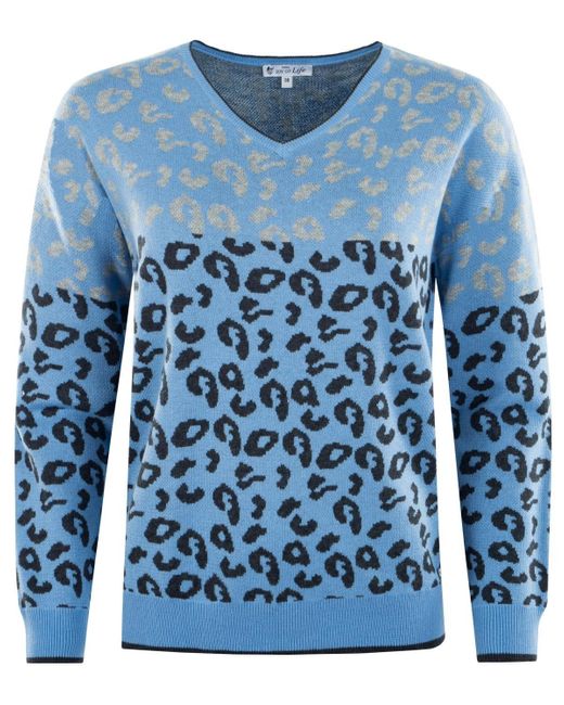 Hajo Red Rundhalspullover Pullover Intarsienstrick