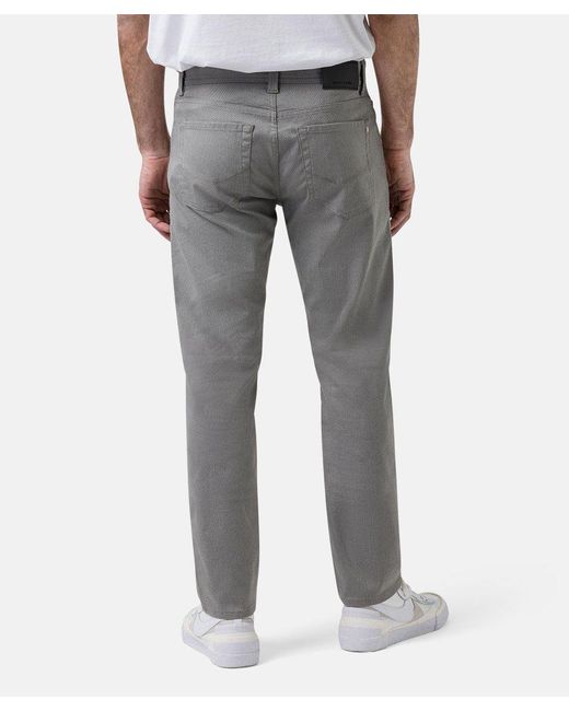 Pierre Cardin 5-Pocket-Jeans Lyon Tapered Baumwoll-Flachgewebe mit feiner Struktur in Gray für Herren