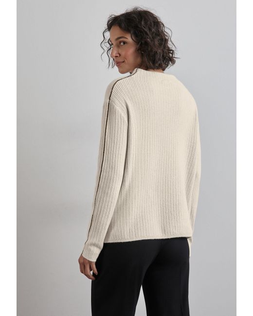 Street One Natural Strickpullover mit Turtleneck